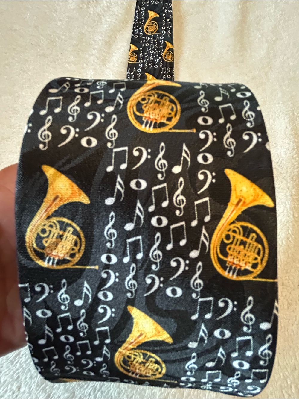 🎁3 for $30 - Black Musical Note & French Horn Necktie